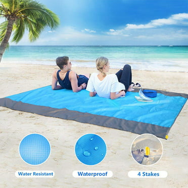 83 X79 Sand Free Waterproof Beach Mat ElephantStory Beach Blanket Sandproof Lightweight and Quick Drying Compact Pocket Blanket for Travel Camping Hiking Music Festivals Oversized Picnic Blanket 